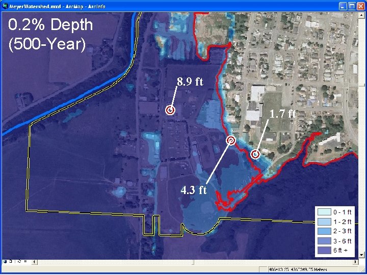 0. 2% Depth (500 -Year) 8. 9 ft 1. 7 ft 4. 3 ft