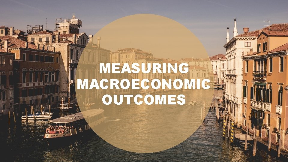 MEASURING MACROECONOMIC OUTCOMES 