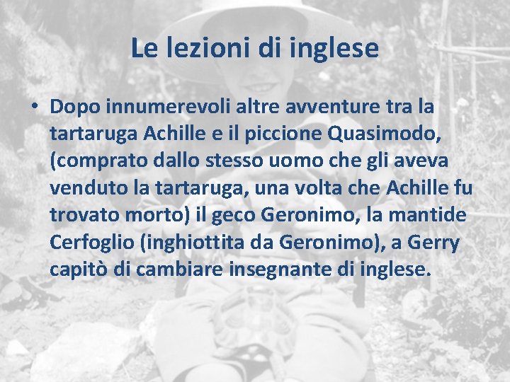 Le lezioni di inglese • Dopo innumerevoli altre avventure tra la tartaruga Achille e