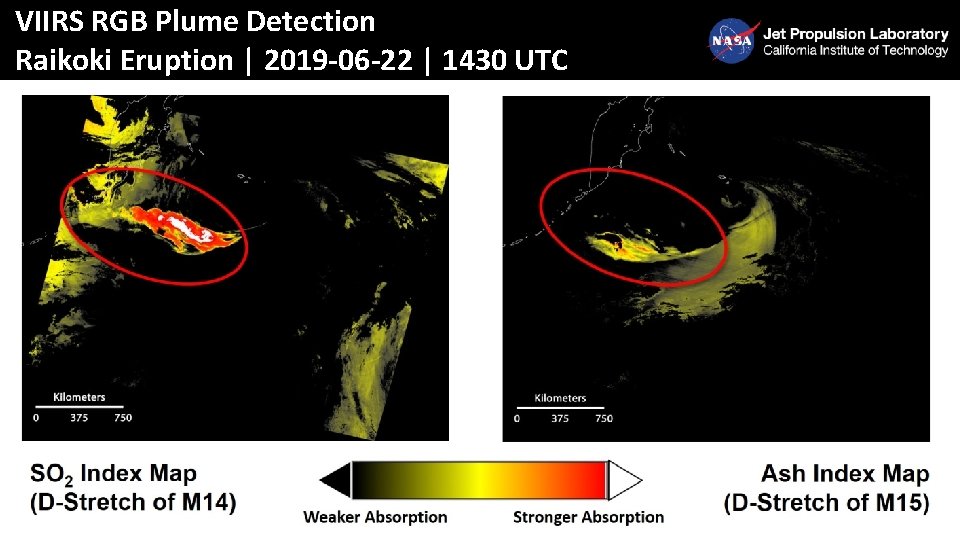 VIIRS RGB Plume Detection Raikoki Eruption | 2019 -06 -22 | 1430 UTC 10