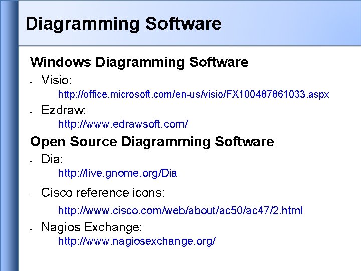Diagramming Software Windows Diagramming Software - Visio: http: //office. microsoft. com/en-us/visio/FX 100487861033. aspx - Diagramming Software Windows Diagramming Software - Visio: http: //office. microsoft. com/en-us/visio/FX 100487861033. aspx -
