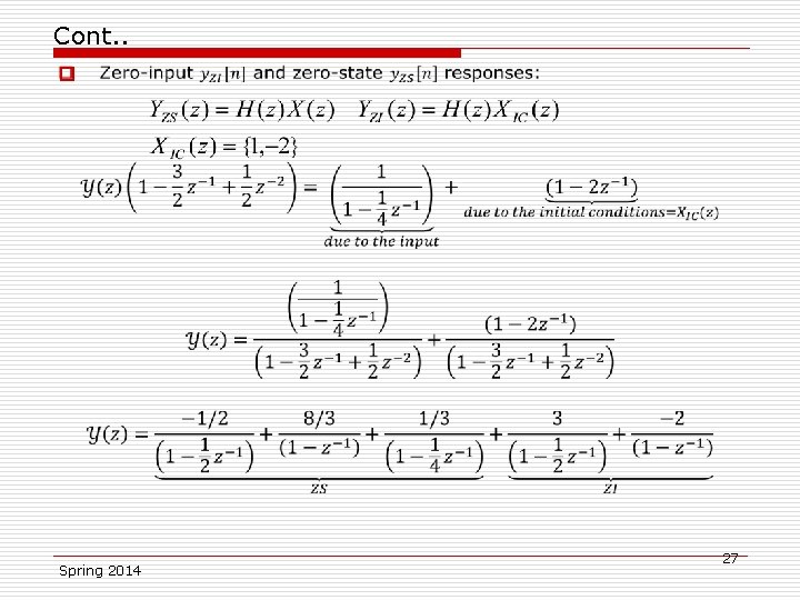 Cont. . o Spring 2014 27 