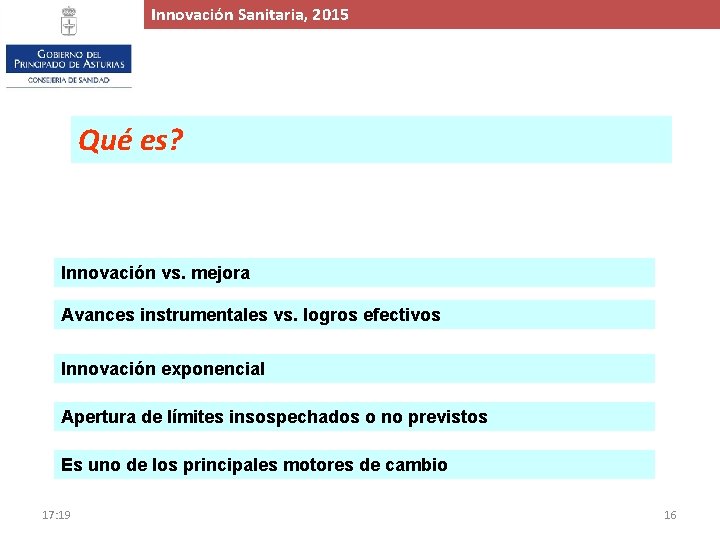 Innovación. Proyecto Sanitaria, de 2015 Ampliación y Mejora del Hospital de Cabueñes, 2015 Qué