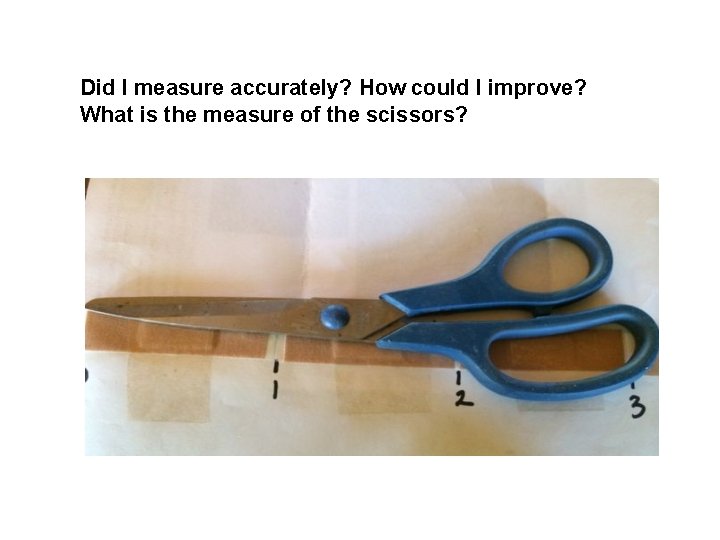 Did I measure accurately? How could I improve? What is the measure of the