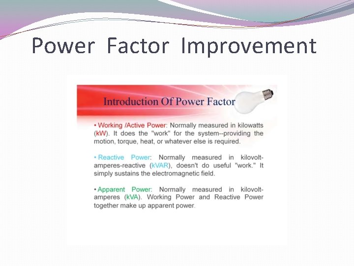 Power Factor Improvement 