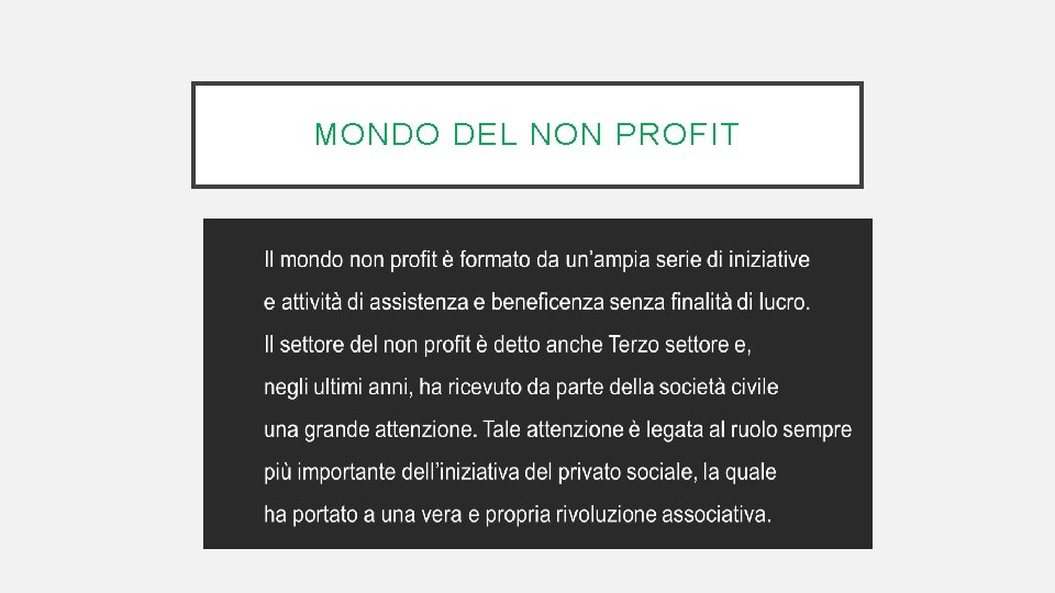 MONDO DEL NON PROFIT 