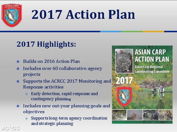 2017 Action Plan 2017 Highlights: ¥ ¥ ¥ Builds on 2016 Action Plan Includes