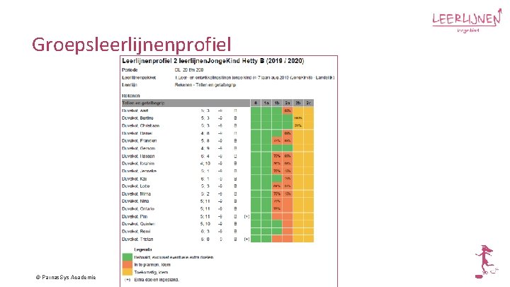 Groepsleerlijnenprofiel © Parnas. Sys Academie 