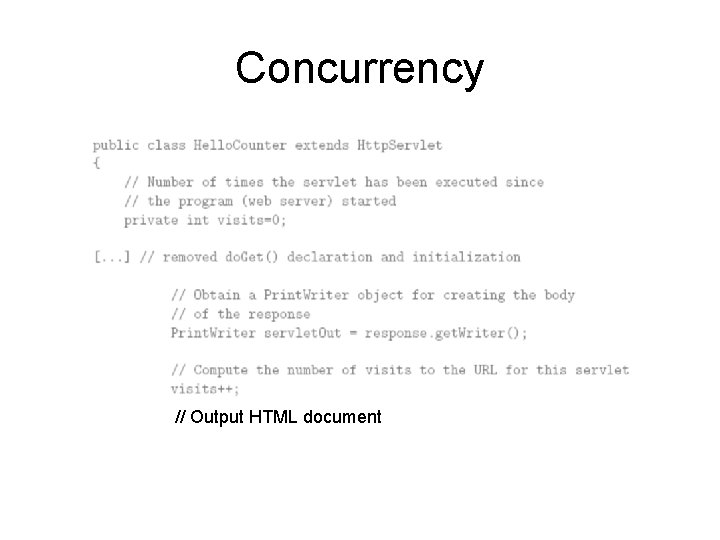 Concurrency // Output HTML document 