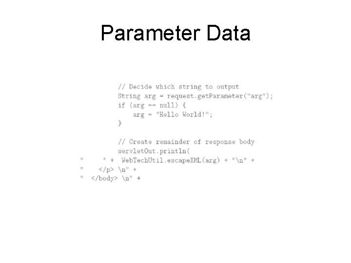 Parameter Data 