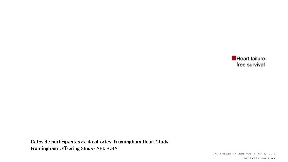 Datos de participantes de 4 cohortes: Framingham Heart Study. Framingham Offspring Study- ARIC-CHA 