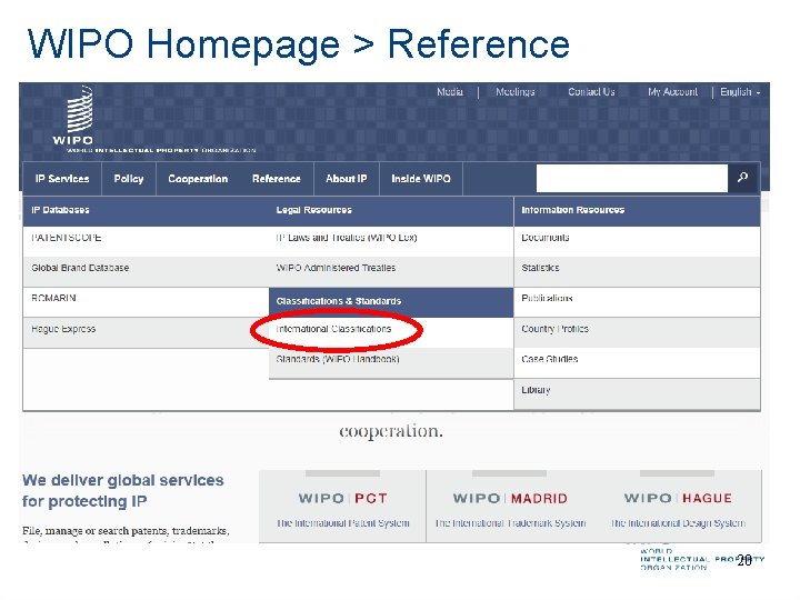 WIPO Homepage > Reference 20 