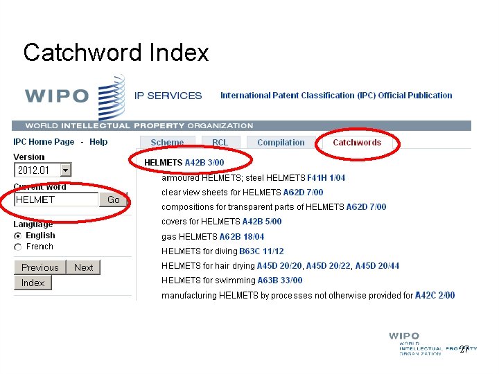 Catchword Index 27 