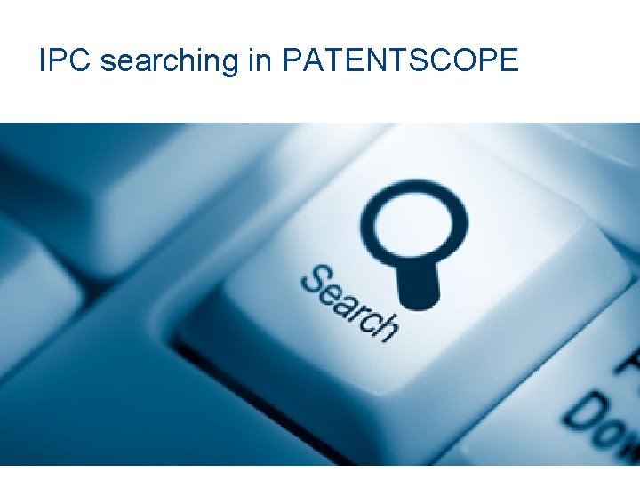 IPC searching in PATENTSCOPE 
