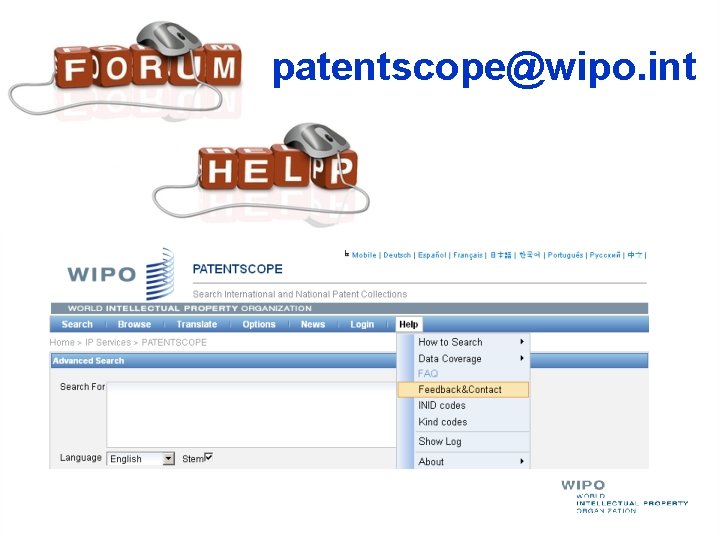 patentscope@wipo. int 