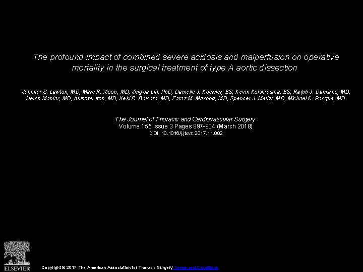 The profound impact of combined severe acidosis and malperfusion on operative mortality in the