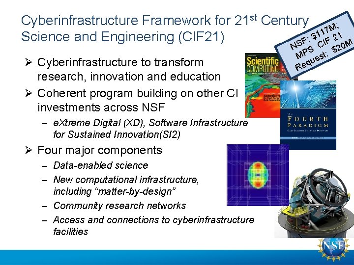 Cyberinfrastructure Framework for 21 st Century ; M 7 $11 21 Science and Engineering