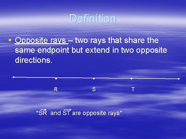 Opposite Rays Def Geometry Notes Section 1 4 Angle Measure Definition