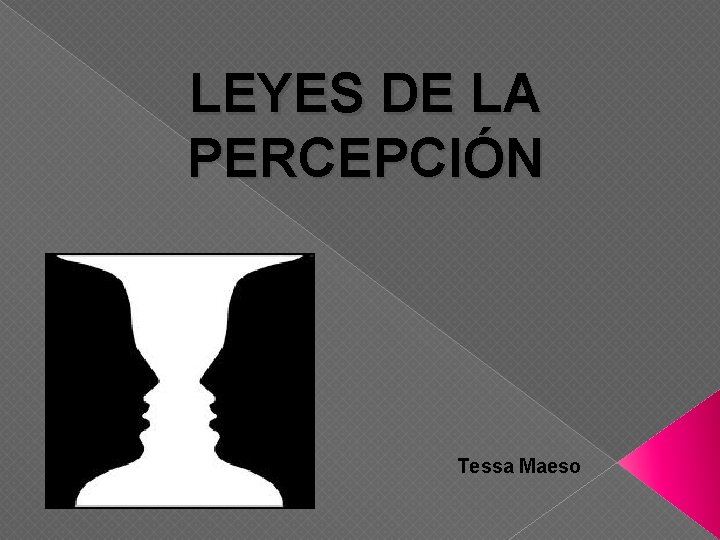 LEYES DE LA PERCEPCIN Tessa Maeso NDICE DE