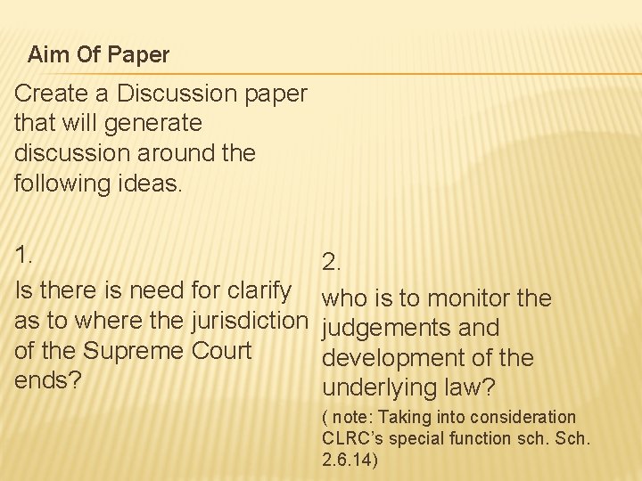 Aim Of Paper Create a Discussion paper that will generate discussion around the following