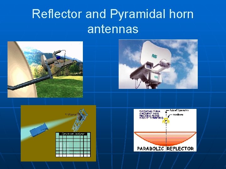 Reflector and Pyramidal horn antennas 