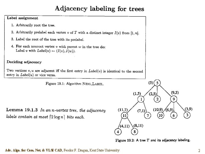 Adv. Algo. for Com. Net. & VLSI CAD, Feodor F. Dragan, Kent State University