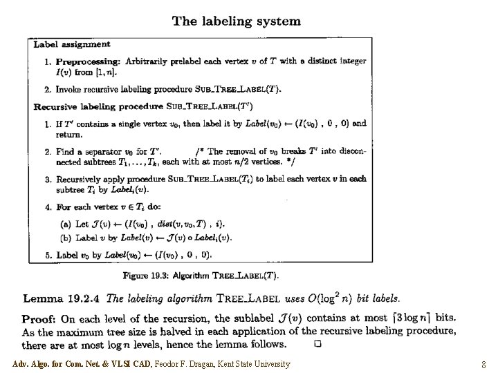 Adv. Algo. for Com. Net. & VLSI CAD, Feodor F. Dragan, Kent State University