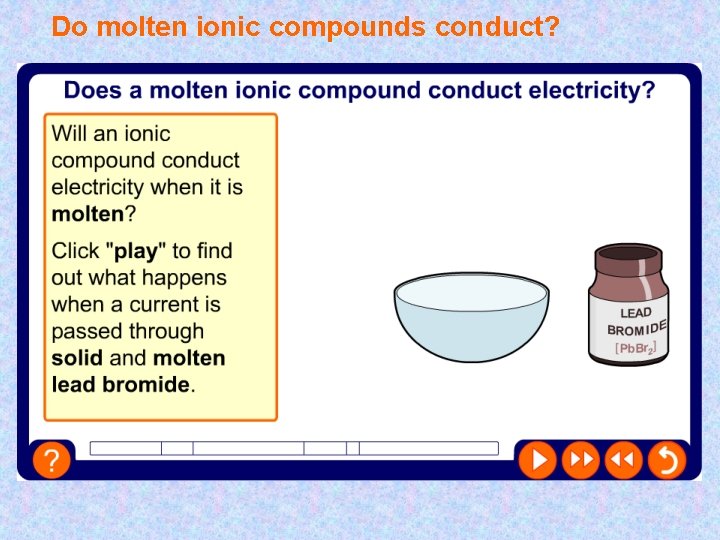 Do molten ionic compounds conduct? 