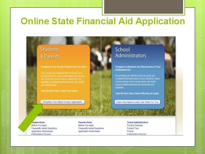 Online State Financial Aid Application 