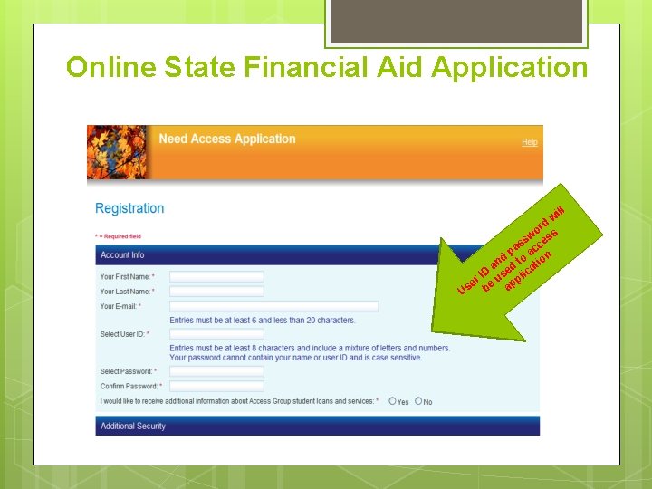 Online State Financial Aid Application ll wi rd o s sw ces s pa