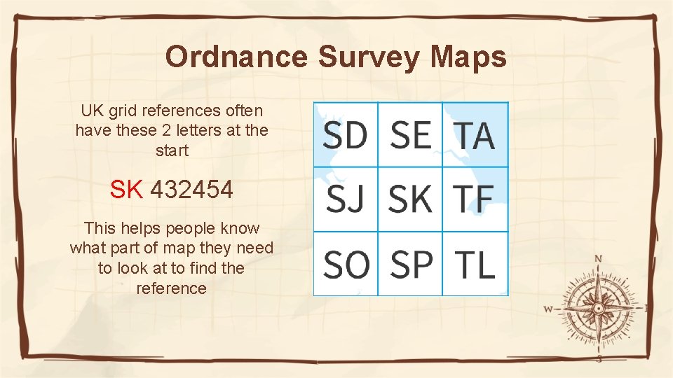 Ordnance Survey Maps UK grid references often have these 2 letters at the start