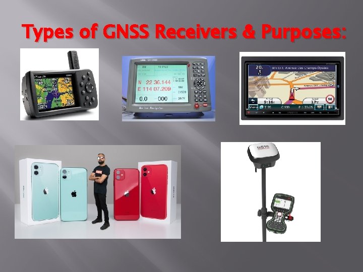 Types of GNSS Receivers & Purposes: 