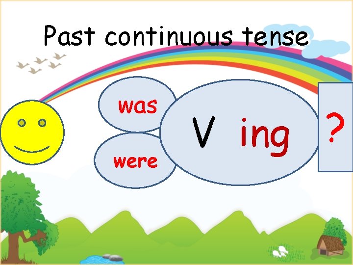 Past continuous tense was were V ing ? 