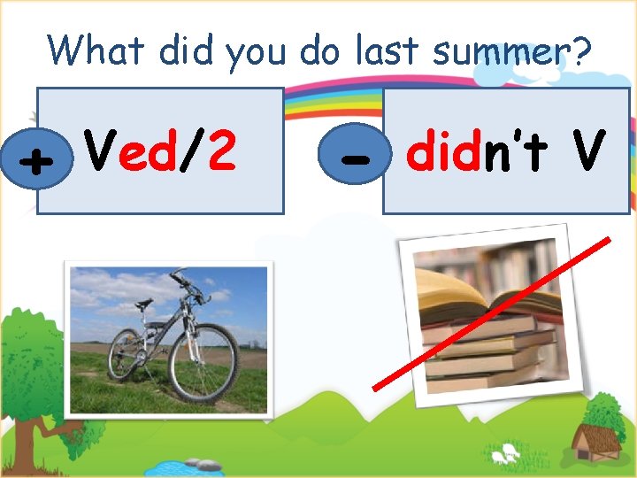 What did you do last summer? + Ved/2 - didn’t V 