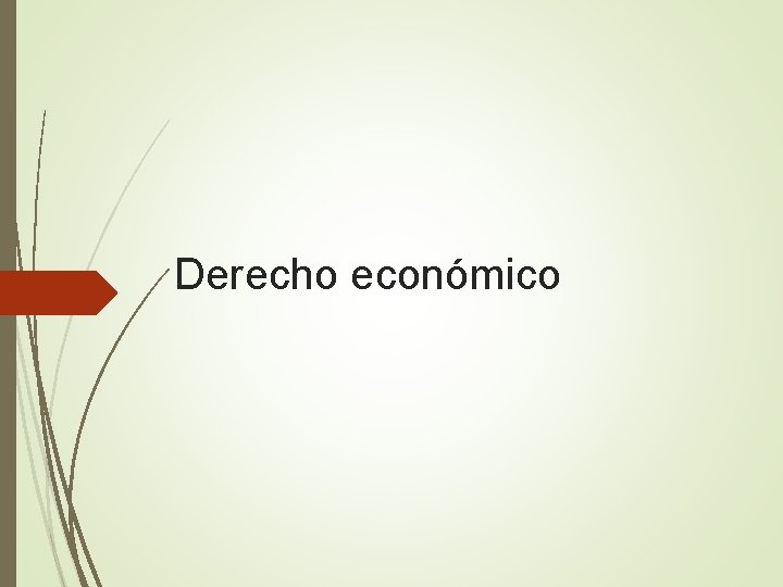 Derecho económico 