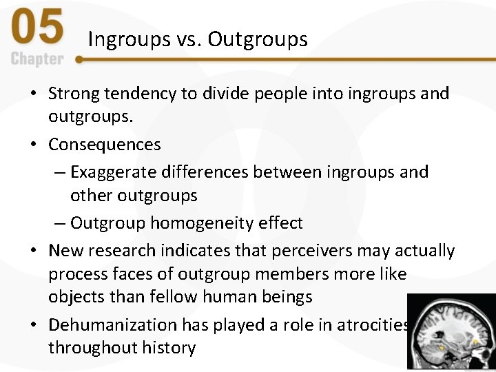 Ingroups vs. Outgroups • Strong tendency to divide people into ingroups and outgroups. • Ingroups vs. Outgroups • Strong tendency to divide people into ingroups and outgroups. •