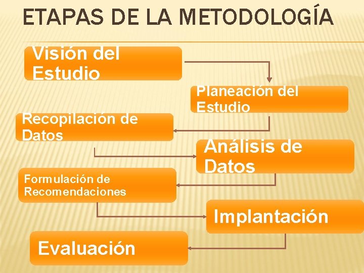 METODOLOGA PARA EL DESARROLLO DE ESTUDIOS ORGANIZACIONALES ETAPAS