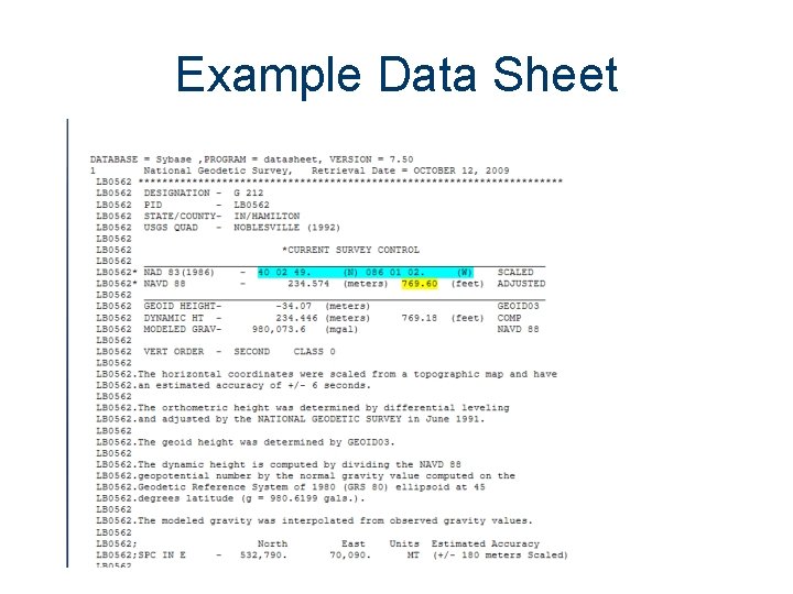 Example Data Sheet 