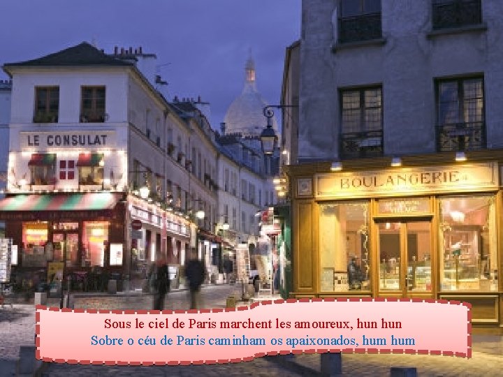 Sous le ciel de Paris marchent les amoureux, hun Sobre o céu de Paris