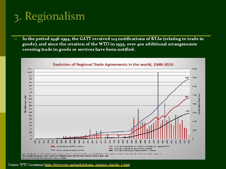 3. Regionalism p In the period 1948 -1994, the GATT received 124 notifications of