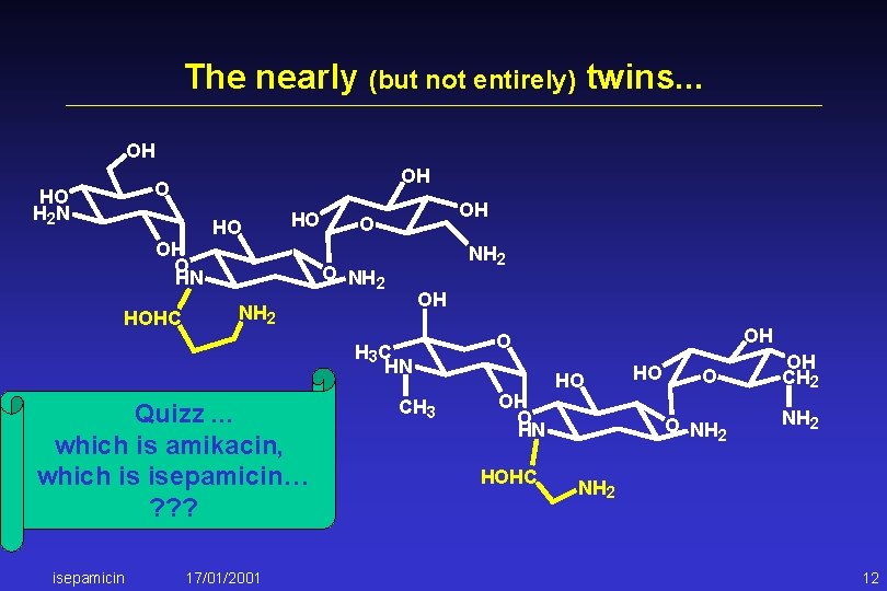 The nearly (but not entirely) twins. . . OH OH O HO H 2