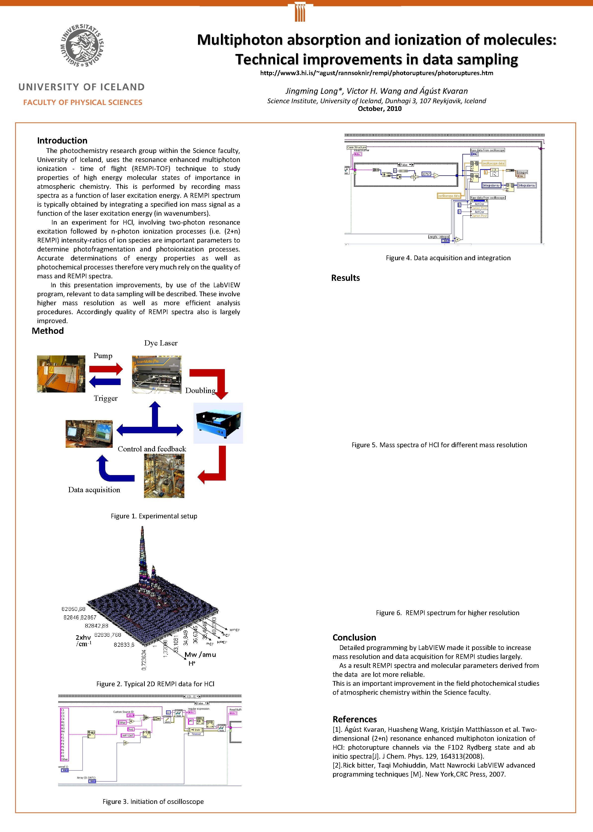 Multiphoton absorption and ionization of molecules: Technical improvements in data sampling http: //www 3.