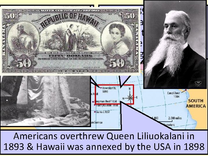 From 1820 1890, In 1891, Queen U. S. to. Imperialism: HAWAII Americans moved Liliuokalani