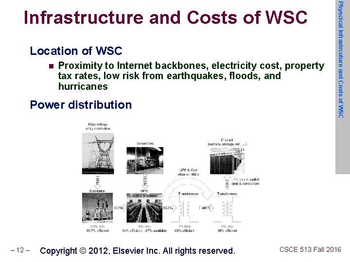 Location of WSC n Proximity to Internet backbones, electricity cost, property tax rates, low