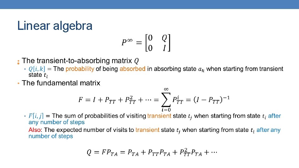 Linear algebra • 