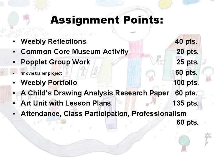 Assignment Points: • Weebly Reflections • Common Core Museum Activity • Popplet Group Work