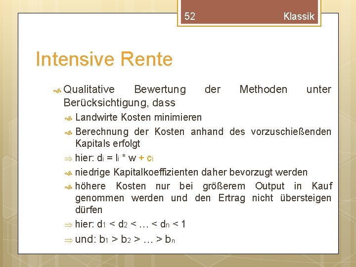 52 Klassik Intensive Rente Qualitative Bewertung Berücksichtigung, dass der Methoden unter Landwirte Kosten minimieren