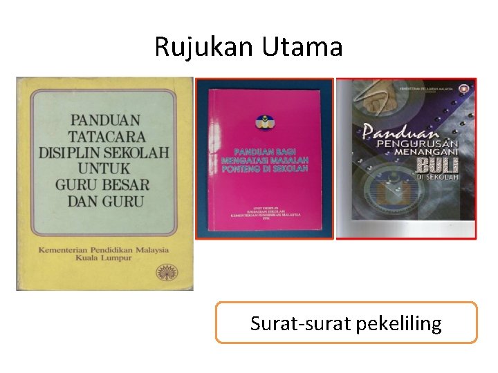 Rujukan Utama Surat-surat pekeliling 