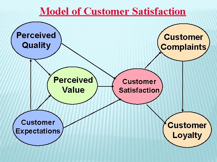Model of Customer Satisfaction Perceived Quality Perceived Value Customer Expectations Customer Complaints Customer Satisfaction