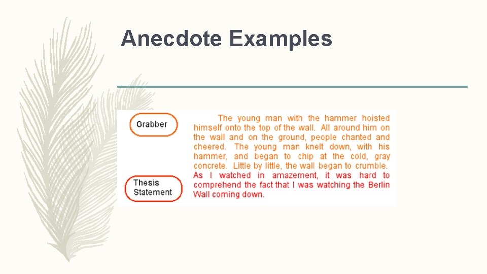 Anecdote Examples 